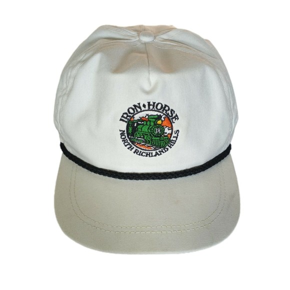Vtg Iron Horse Golf Course Baseball Hat Cap North Richland Hills TX Damaged Stra - Picture 1 of 4